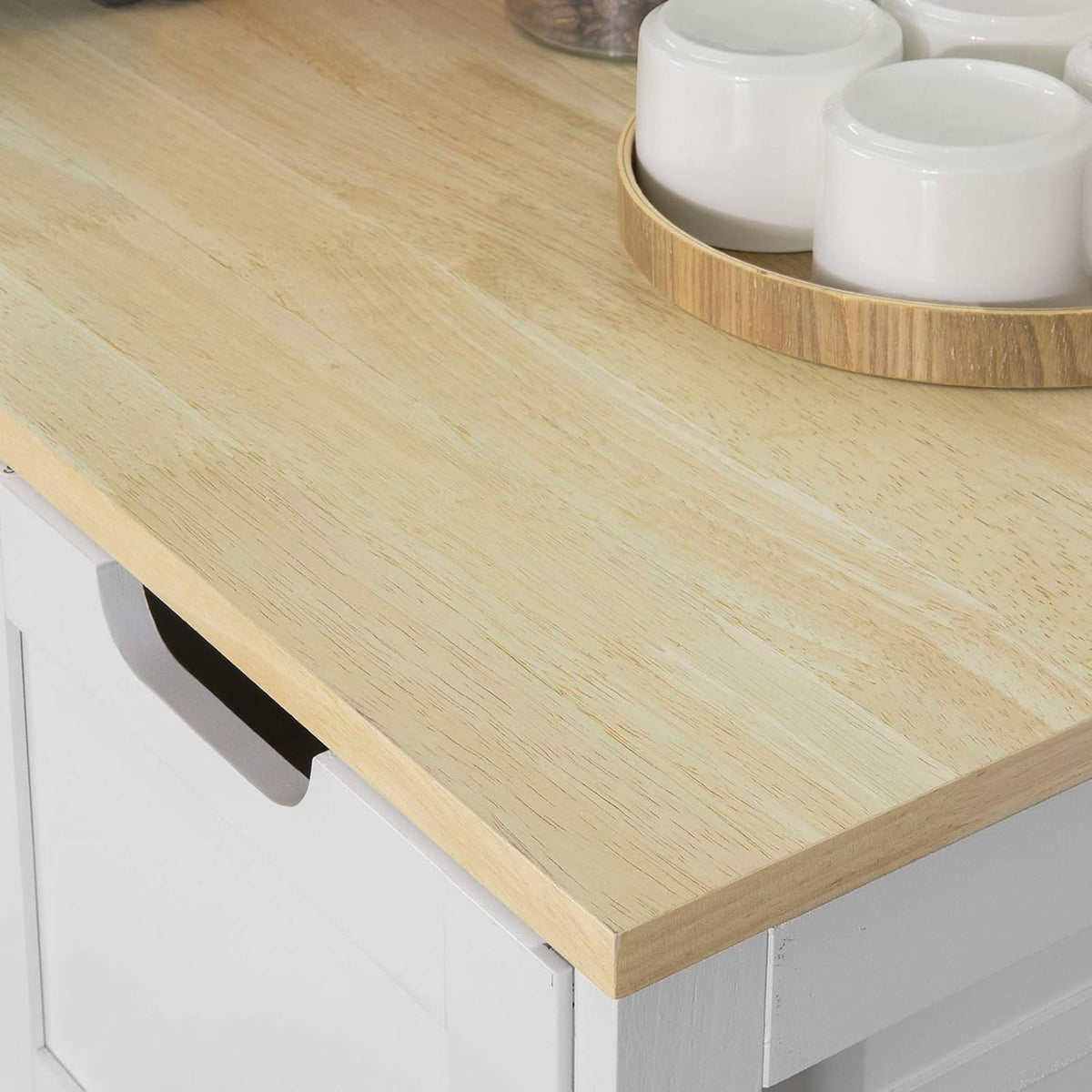 Kitchen Cart with 3 Drawers and Open Storage Shelf R46607