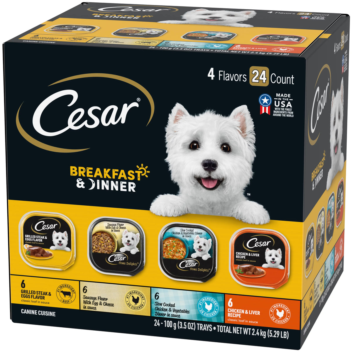 Breakfast & Dinner Variety Pack 24 Pack 3.5 oz Trays K84930