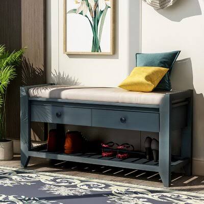 Antique Navy Storage Bench V173058