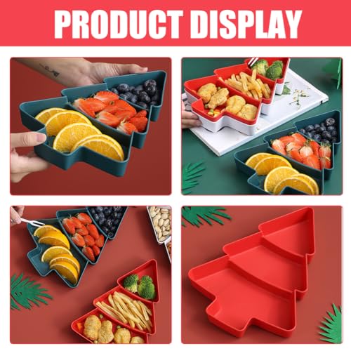 Christmas Tree Shaped Platter Snack Appetizer Trays A25953