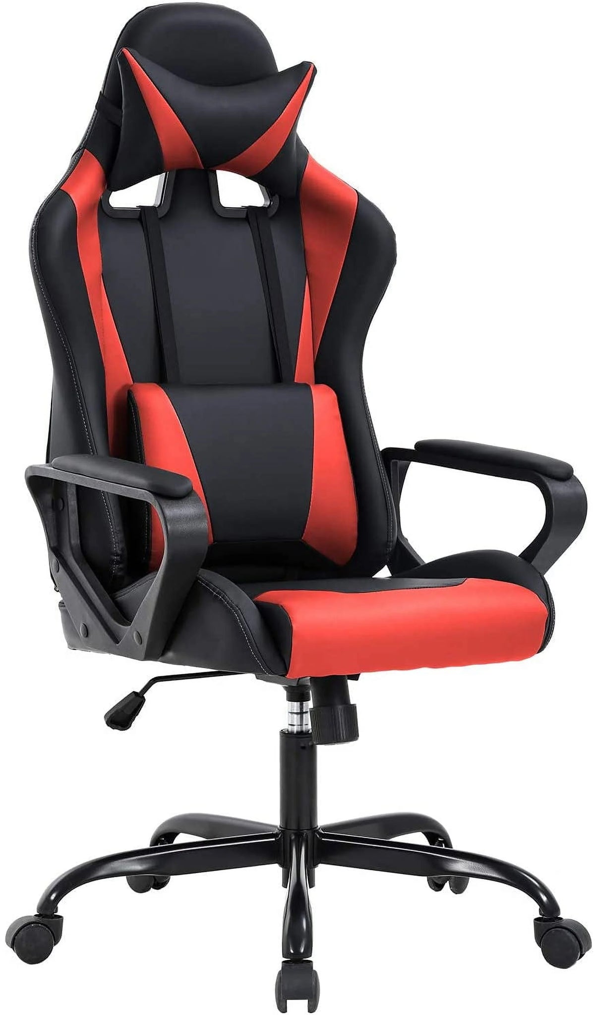 White PU Leather Ergonomic Swivel Office Chair O783364