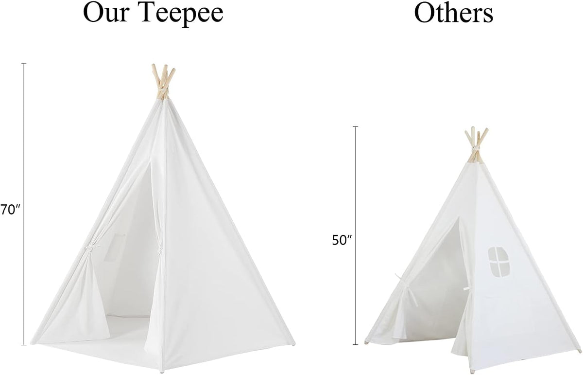 6 Feet Kids Teepee Play Tent with Carrying Bag I890778