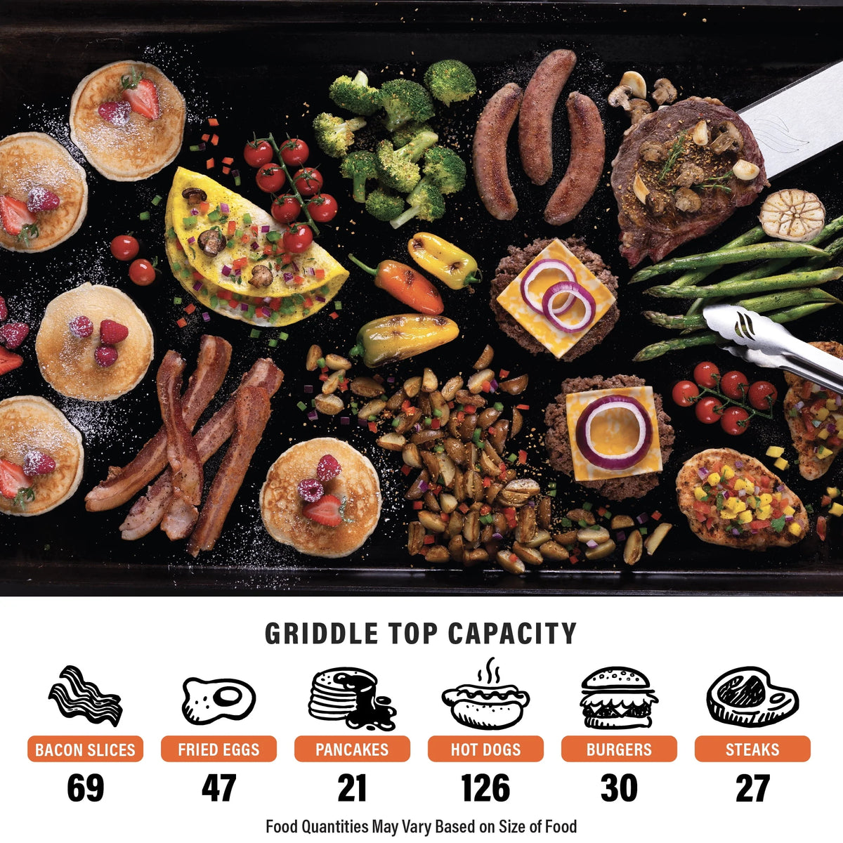 36” Griddle with Hood and Side Shelves C759