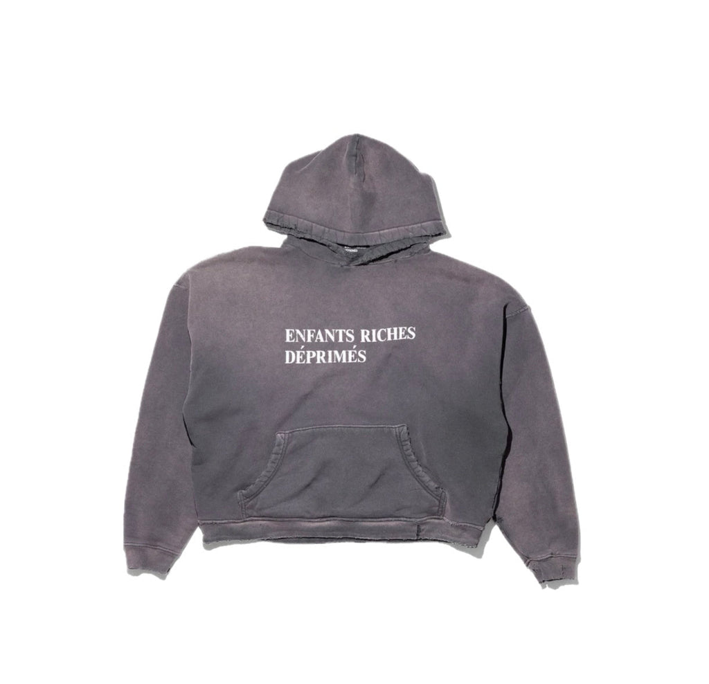 ERD Sun‑Faded Distressed Pullover Hoodie