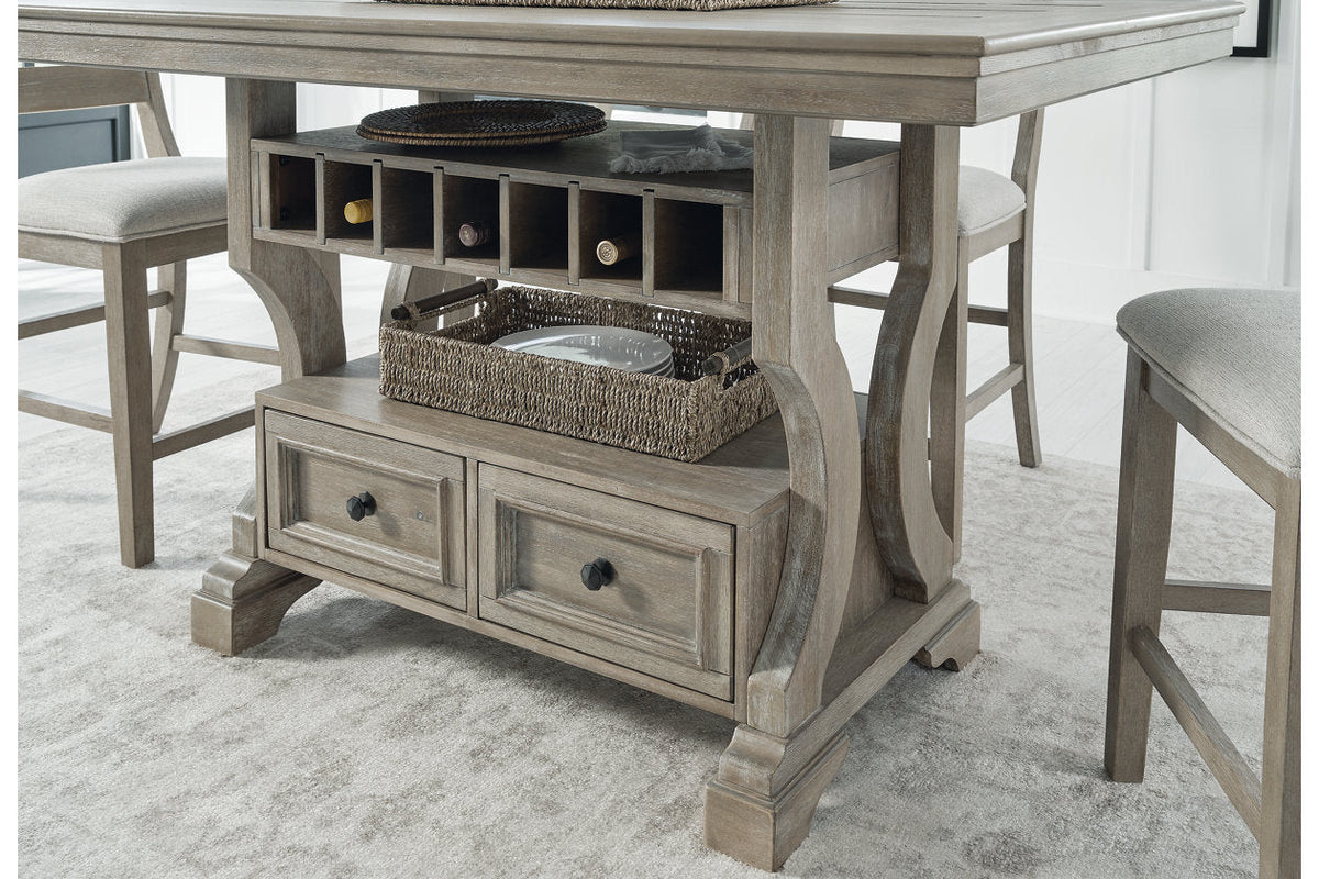 Rectangular Wood Dining Table in Light Gray Y80592