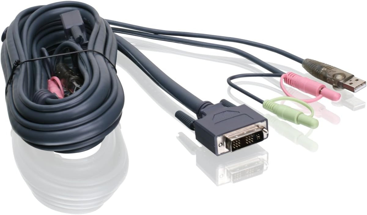 6 Feet DVI-I USB KVM Cable Pack of 2 B77627