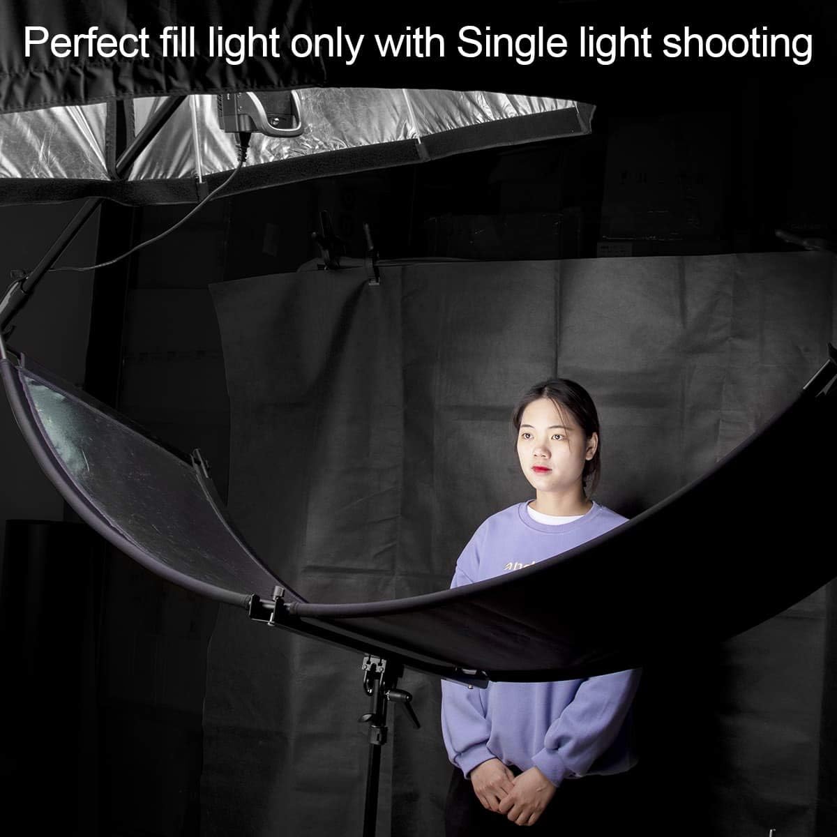 Black/White/Gold/Silver Pack of 2 Clamshell Light Reflector P303