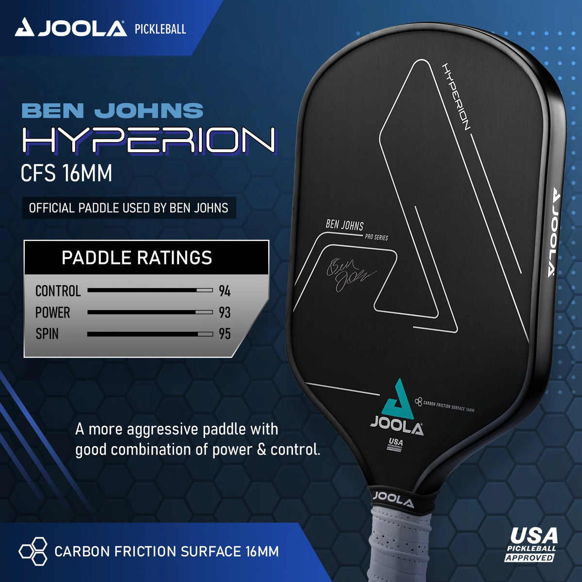 Black Carbon Surface Pickleball Paddle H10610