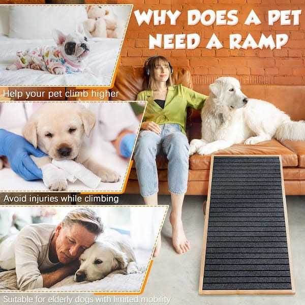 Folding Dog Ramp 4-Level Height Adjustable Non-slip G468321