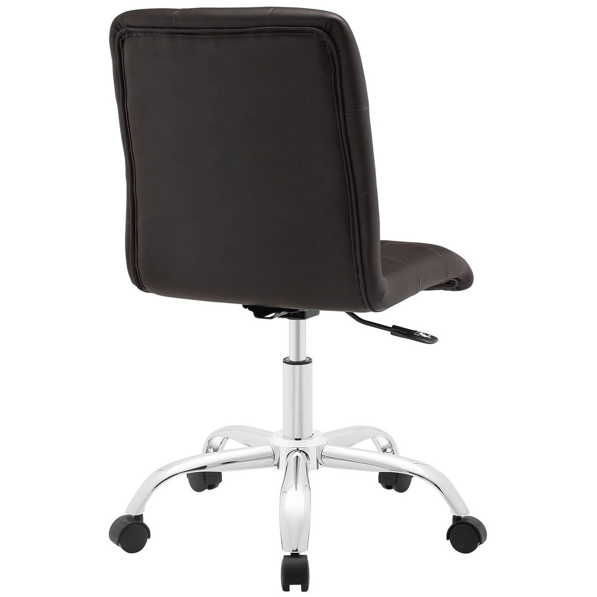 Brown Armless Mid Back Office Chair U264