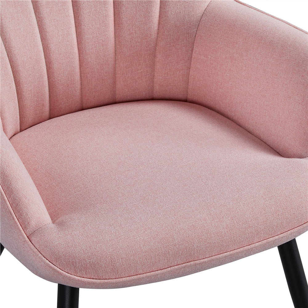 Pink Upholstered Fabric Accent Chair Q5207
