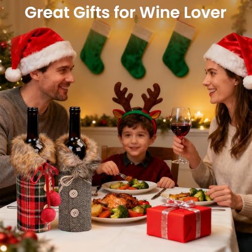4 Pieces Christmas Wine Bottle Cover Set G452