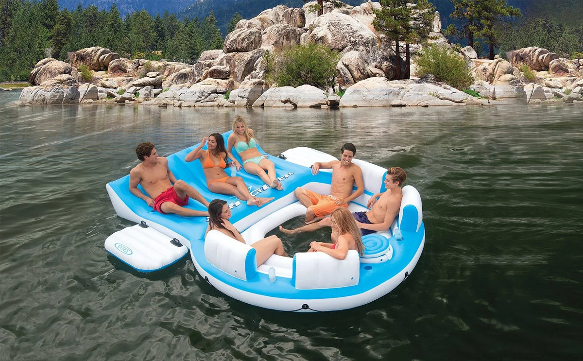 Blue Inflatable Pool Raft Lounger Y4058