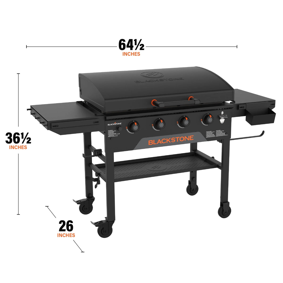 36” Griddle with Hood and Side Shelves C759