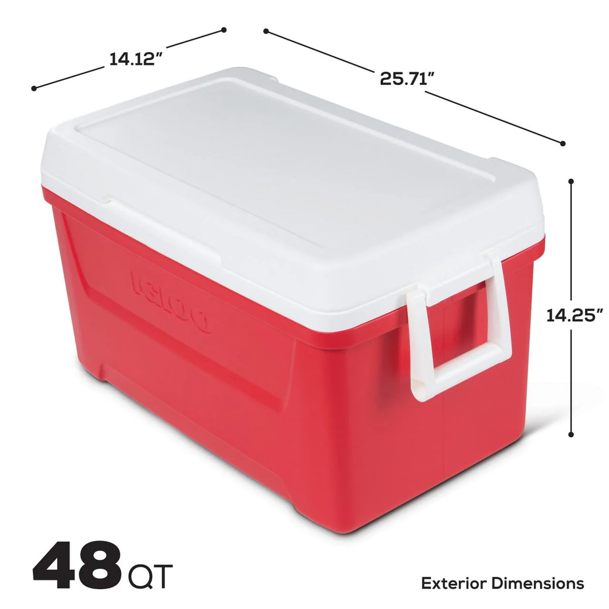 48 QT Red Ice Chest Cooler R913503
