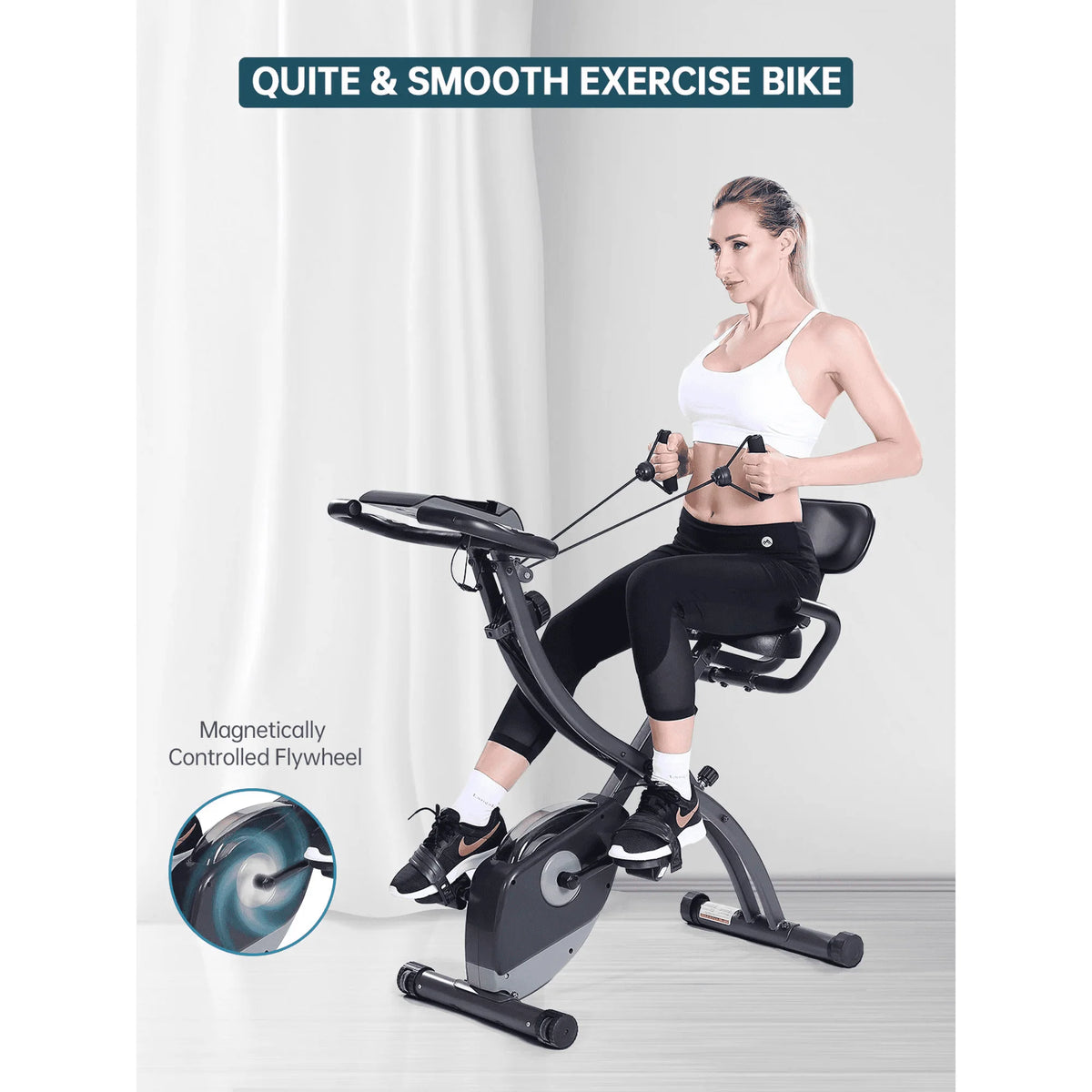 Folding Magnetic Stationary Exercise Bike P446