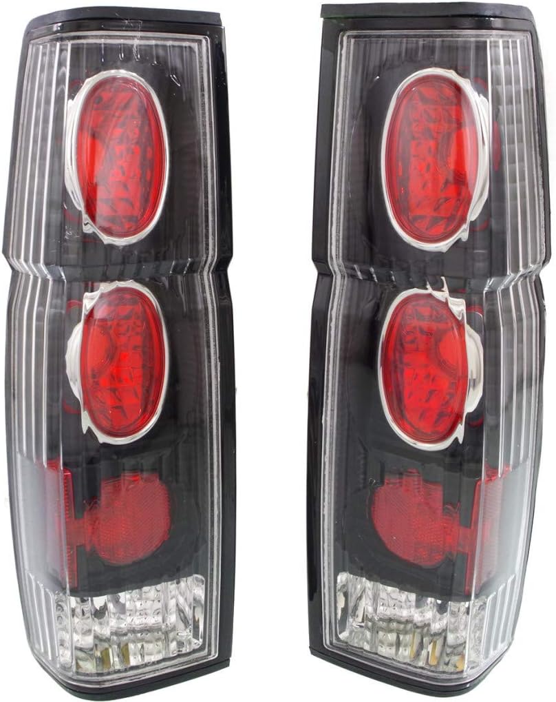 Black Clear Lens Tail Light Assembly for Nissan D21 L992