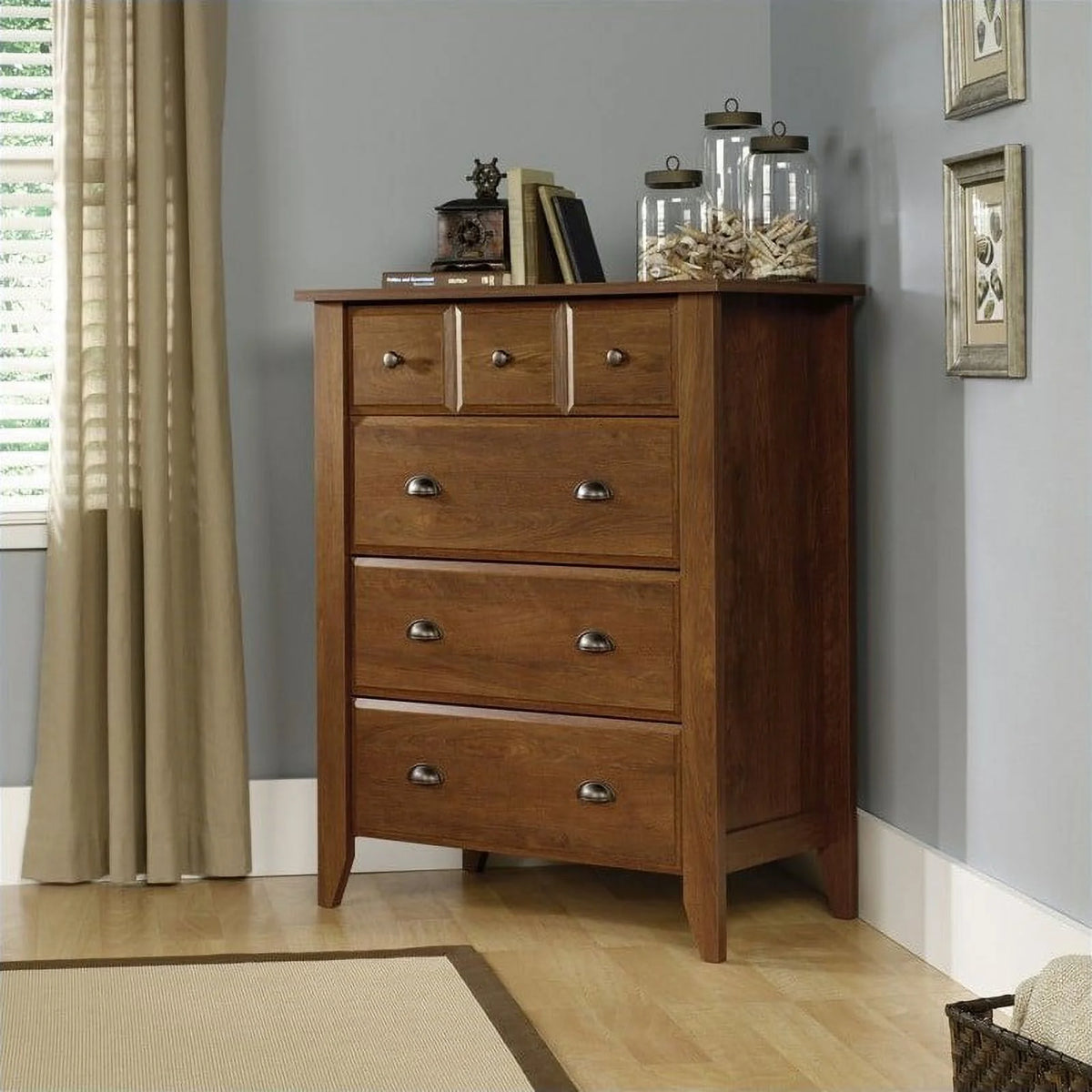 Oiled Oak Dresser and Chest R743
