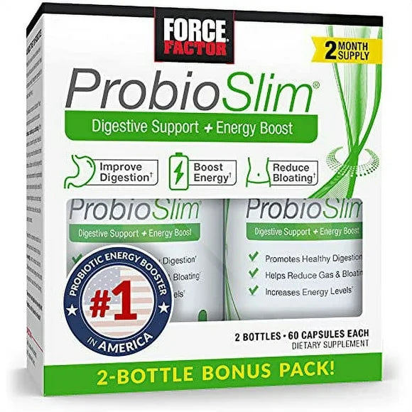 Probiotic Supplement with Green Tea Extract, 120 Capsules (Twin Pack) C61635