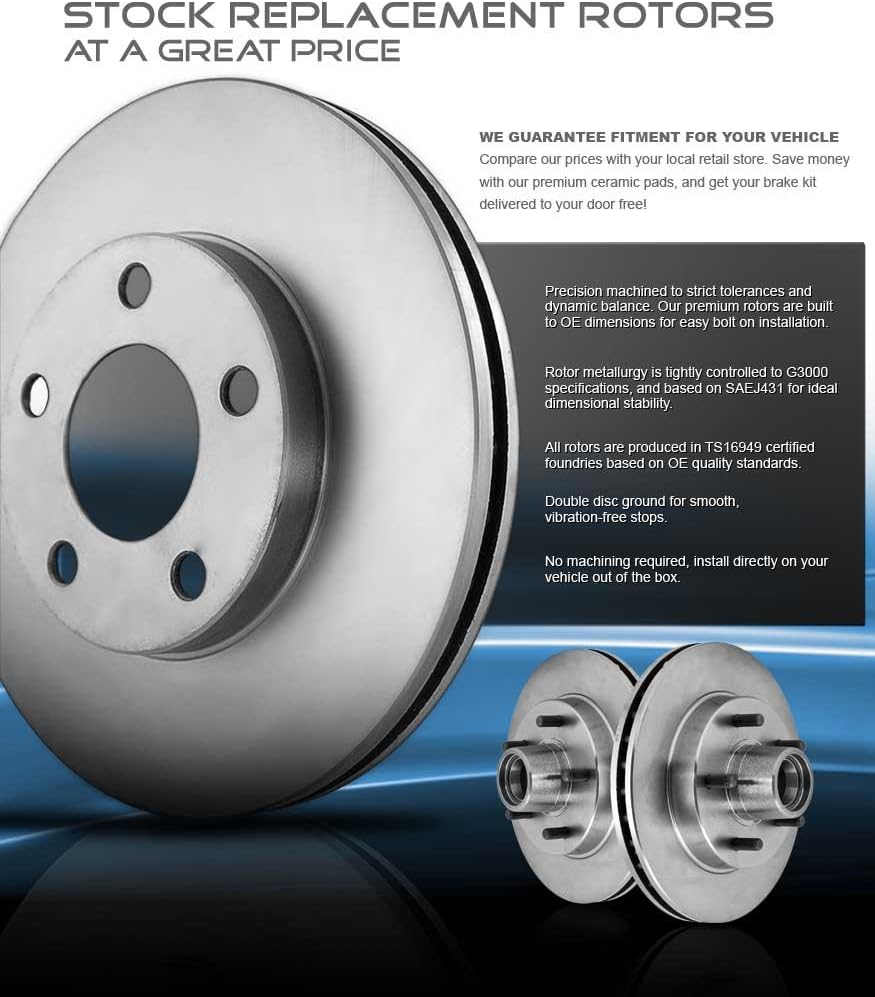 5 Lug Brake Rotors and Ceramic Brake Pads O52447