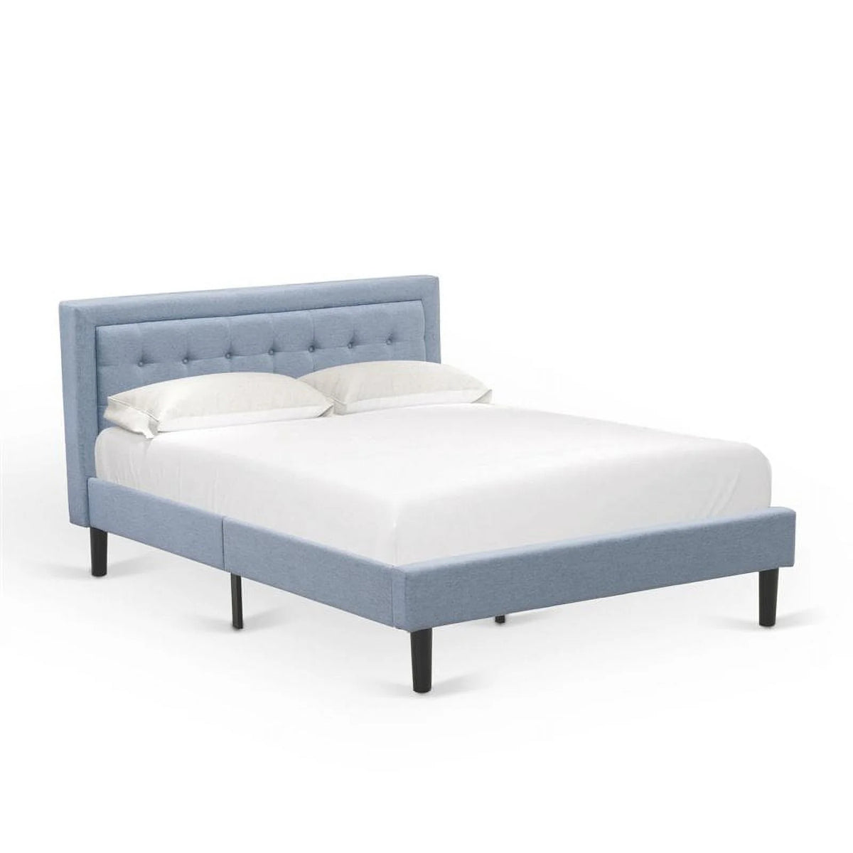 3-piece Wood Platform Bedroom Set in Denim Blue G9395