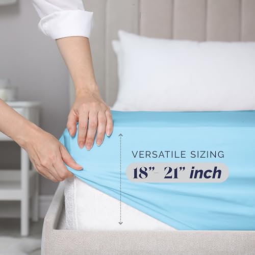 Super Soft 6-Pack Extra Deep Pocket Microfiber Fitted Sheet Twin XL Navy I639128