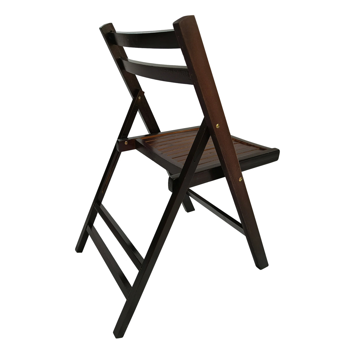 Cherry Slatted Wood Folding Chair Set of 4 I547