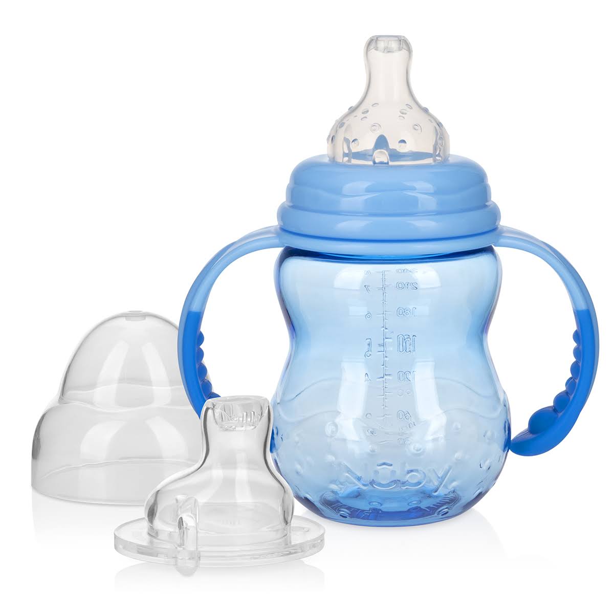 Aqua 8 oz Wide Neck Non-Drip Bottle, Case of 24 F281