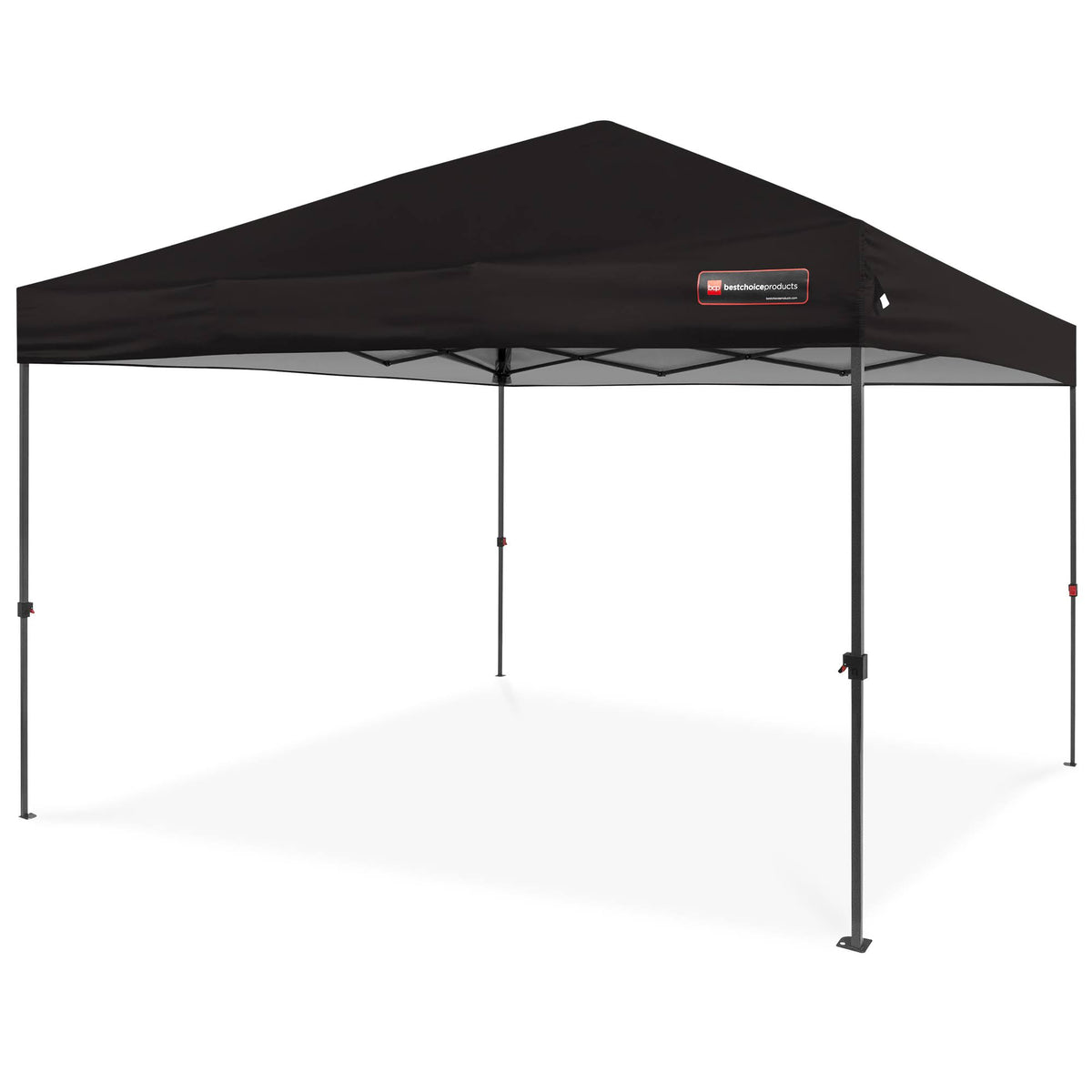 10x10ft Pop Up Canopy Tent with Wheeled Carry Case Black D1944