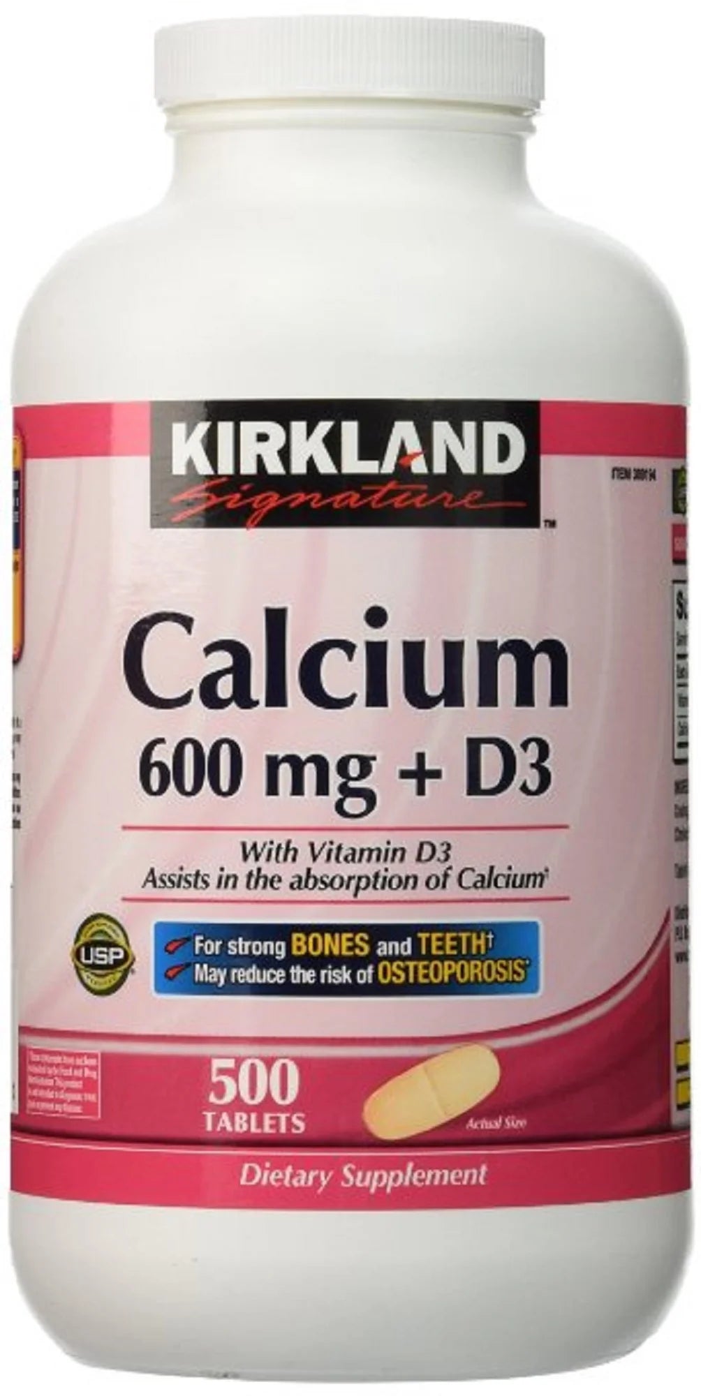 Calcium 600 mg Plus Vitamin D3 500 Tablets P97890