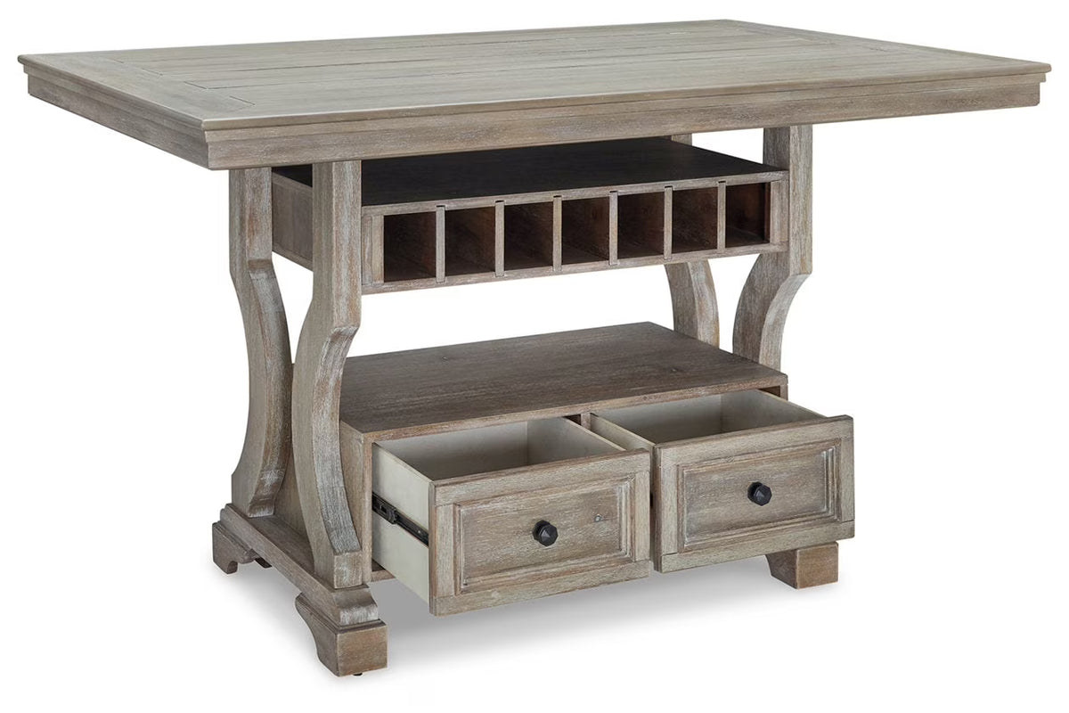 Rectangular Wood Dining Table in Light Gray Y80592