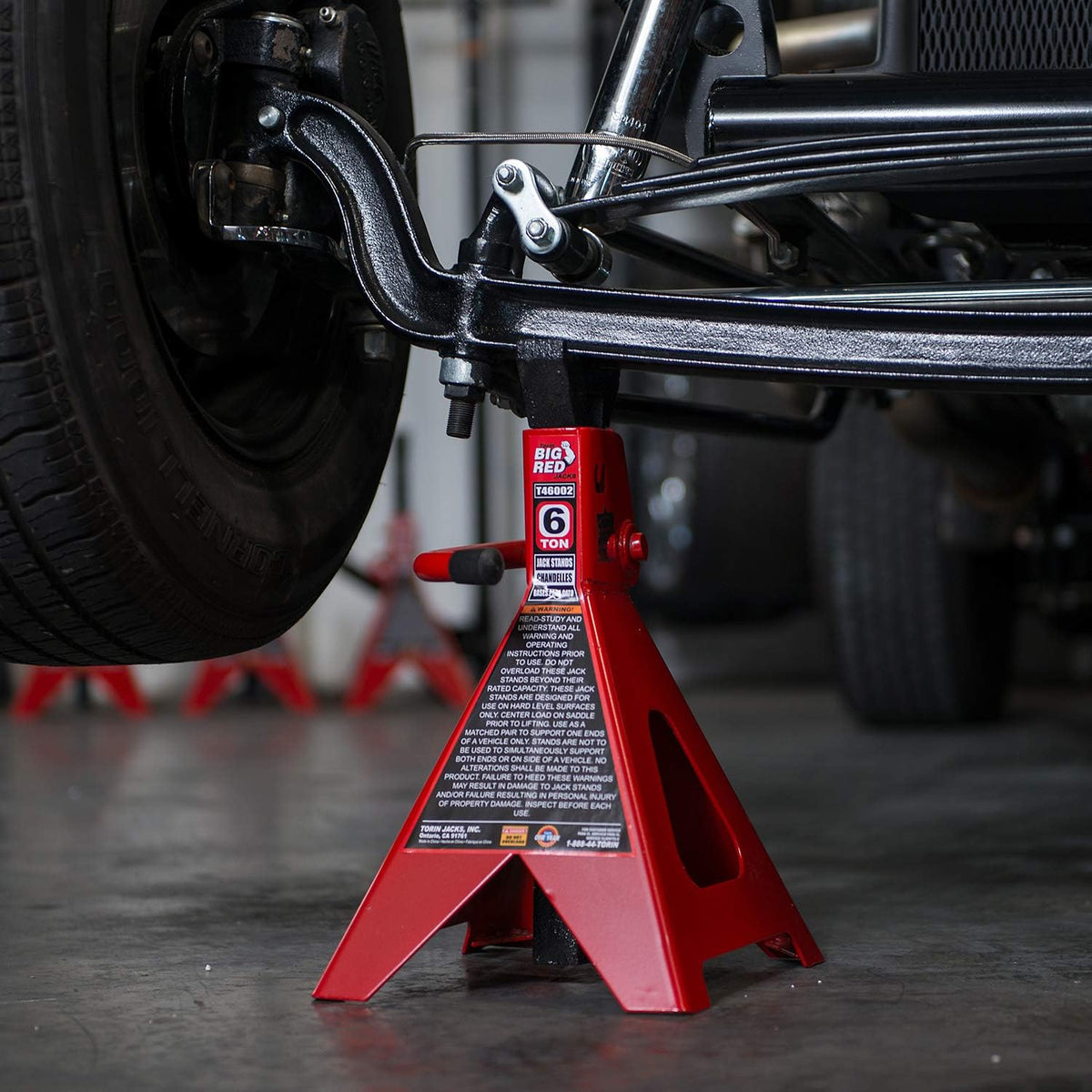 Steel Jack Stands 6 Ton Capacity Red 1 Pair P72116