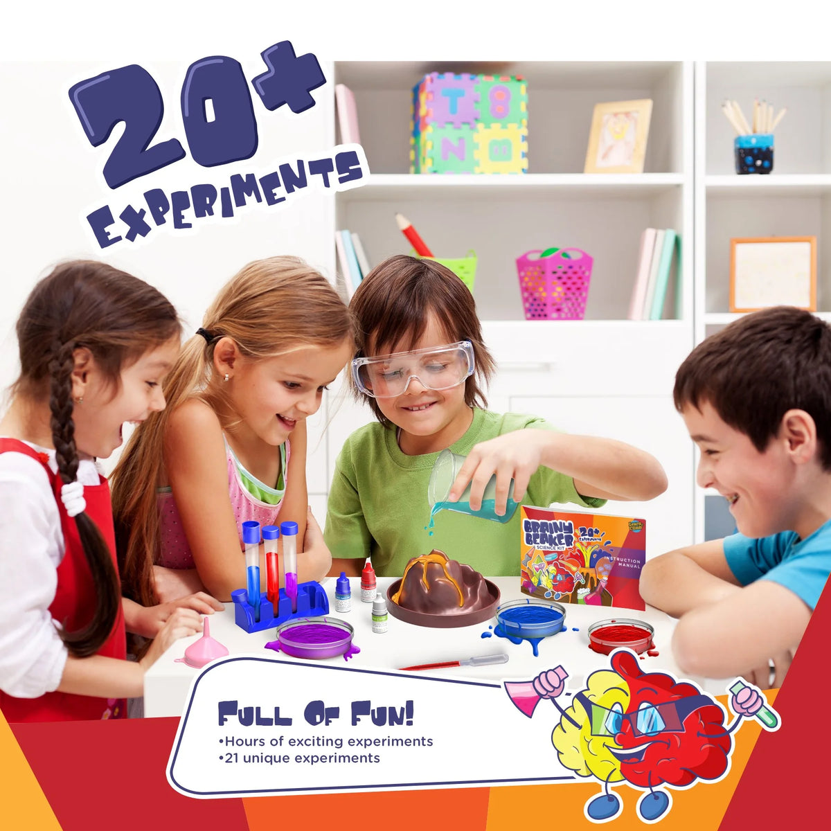 Science Kit for Kids, 21 Science Experiments E855