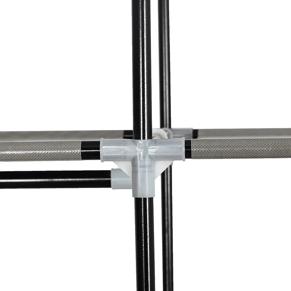 Portable Closet Wardrobe Clothes Rack with Shelf Gray U564867
