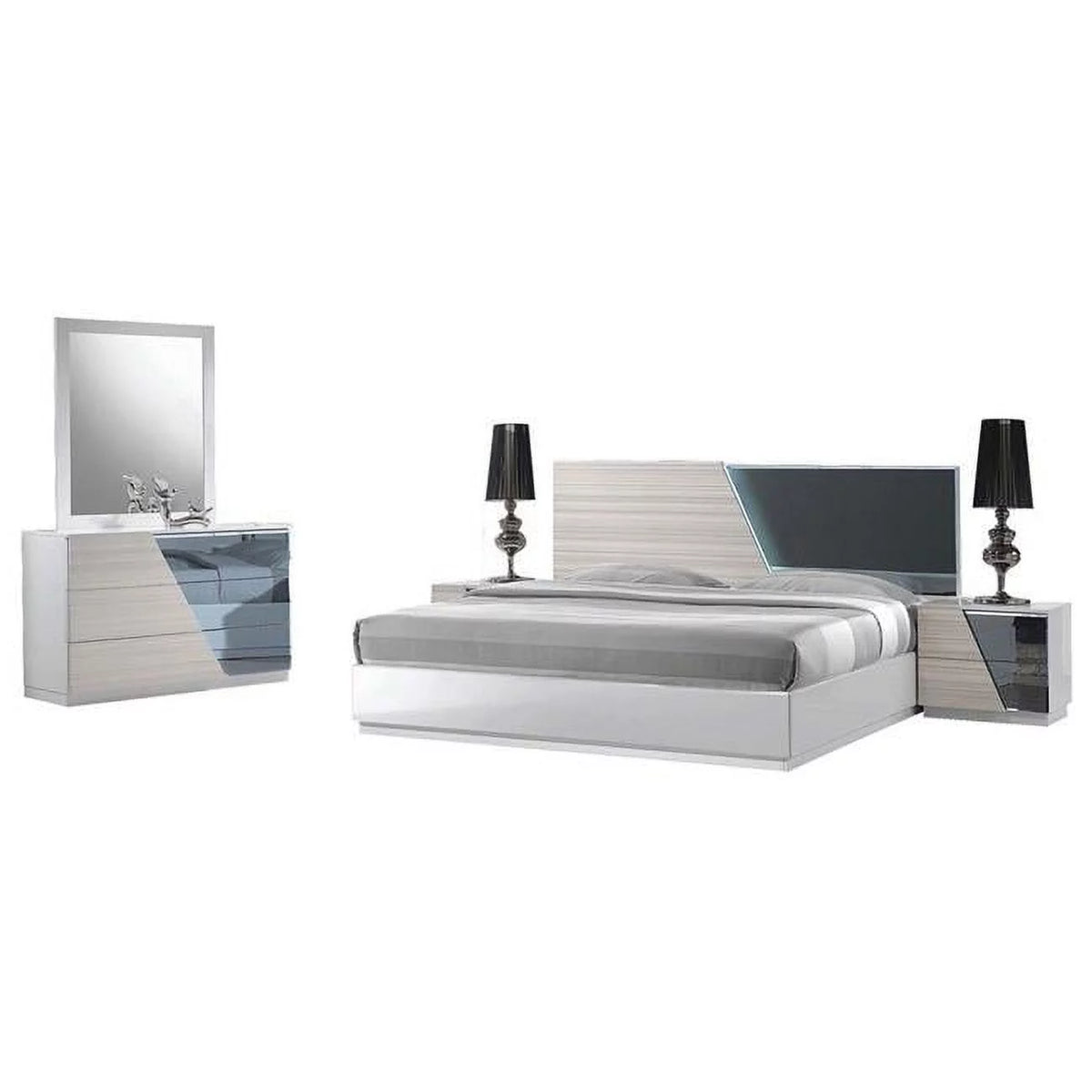5-Piece Wood Cal King Bedroom Set R358