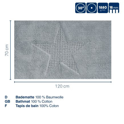 Glacier Grey Bathmat M2955