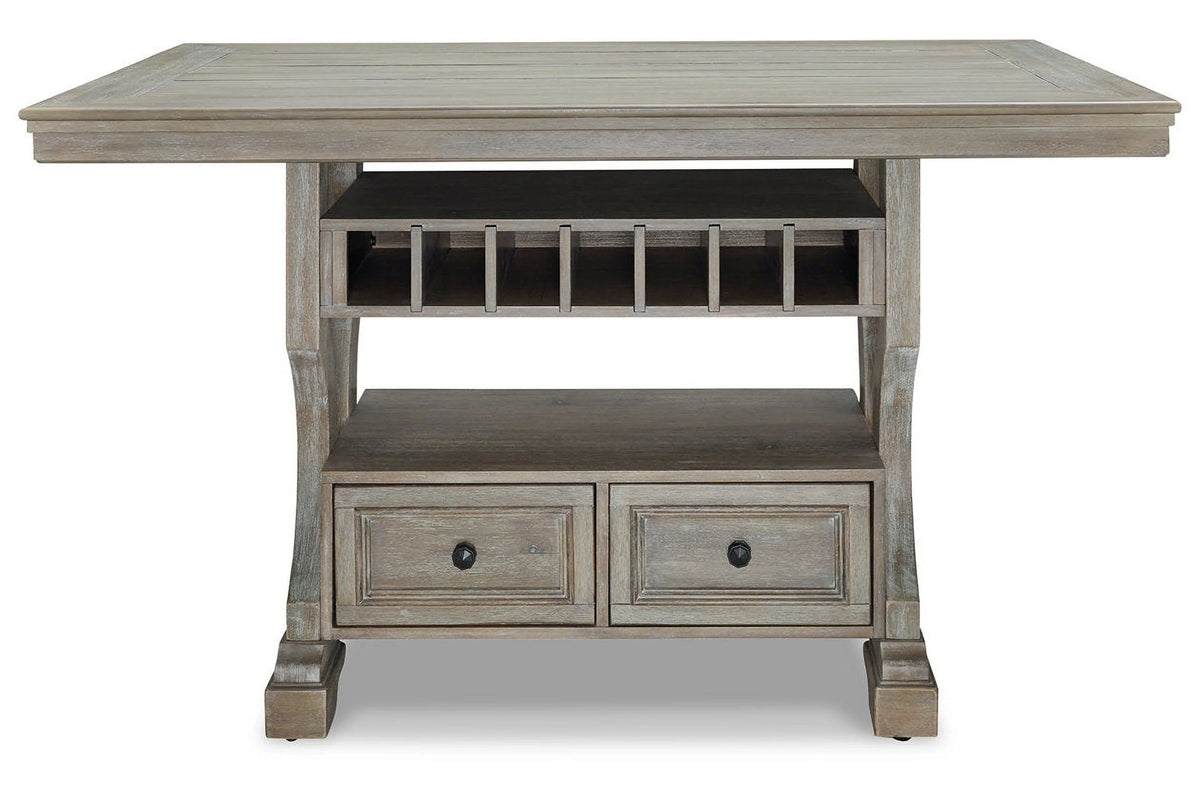 Rectangular Wood Dining Table in Light Gray Y80592