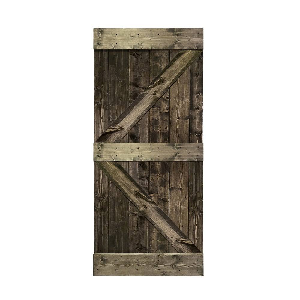 Solid Knotty Pine Wood Interior Sliding Barn Door Slab V69245