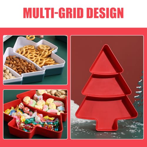 Christmas Tree Shaped Platter Snack Appetizer Trays A25953