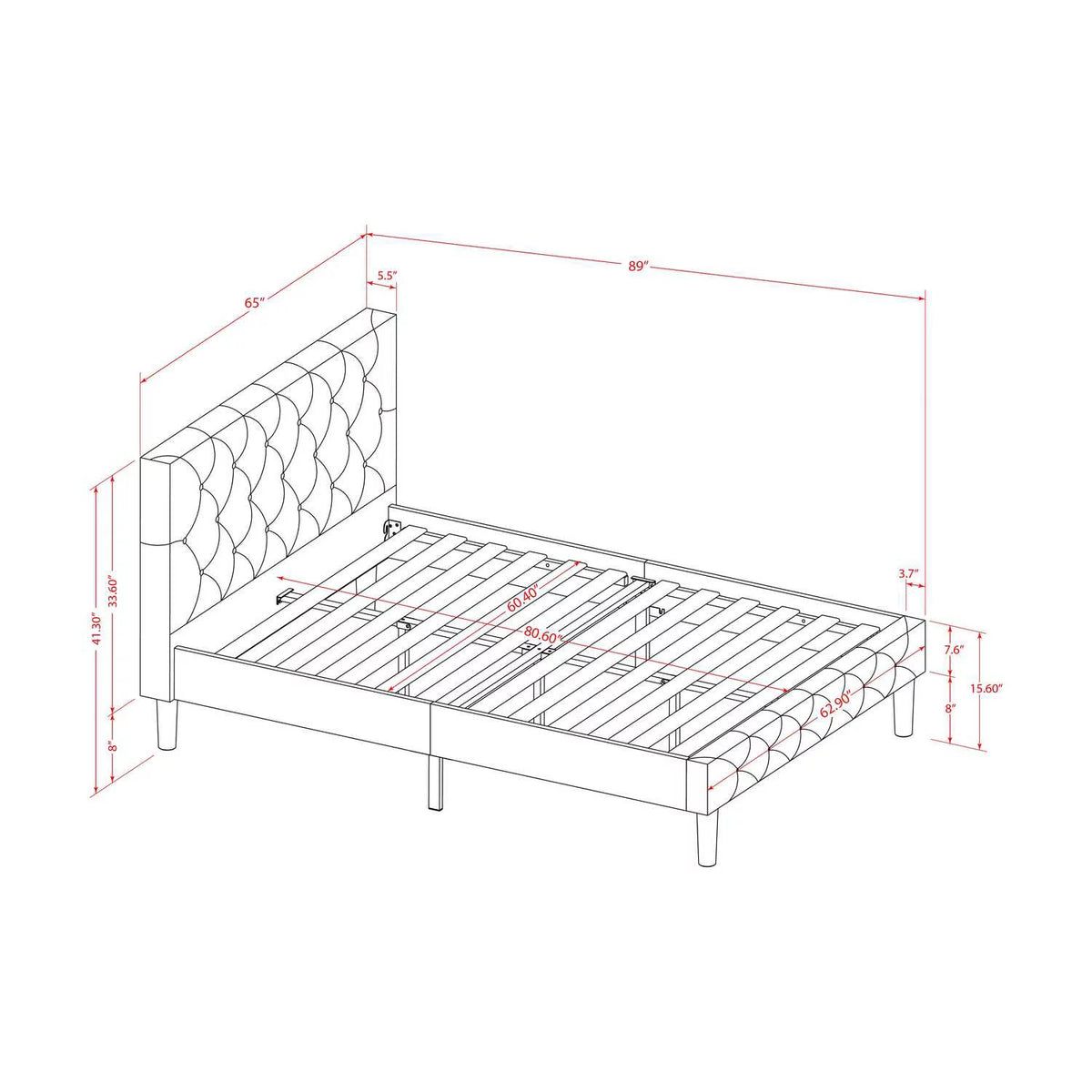 3-Piece Wood Queen Bedroom Set K72262