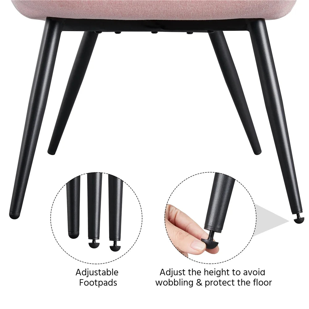 Pink Upholstered Fabric Accent Chair Q5207