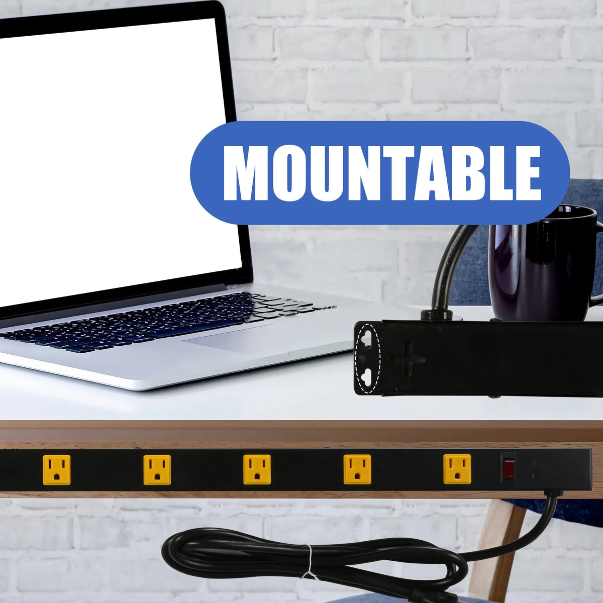 Surge Protector Power Strip with Outlets and USB Charging Ports 6-Foot Cord Black P734