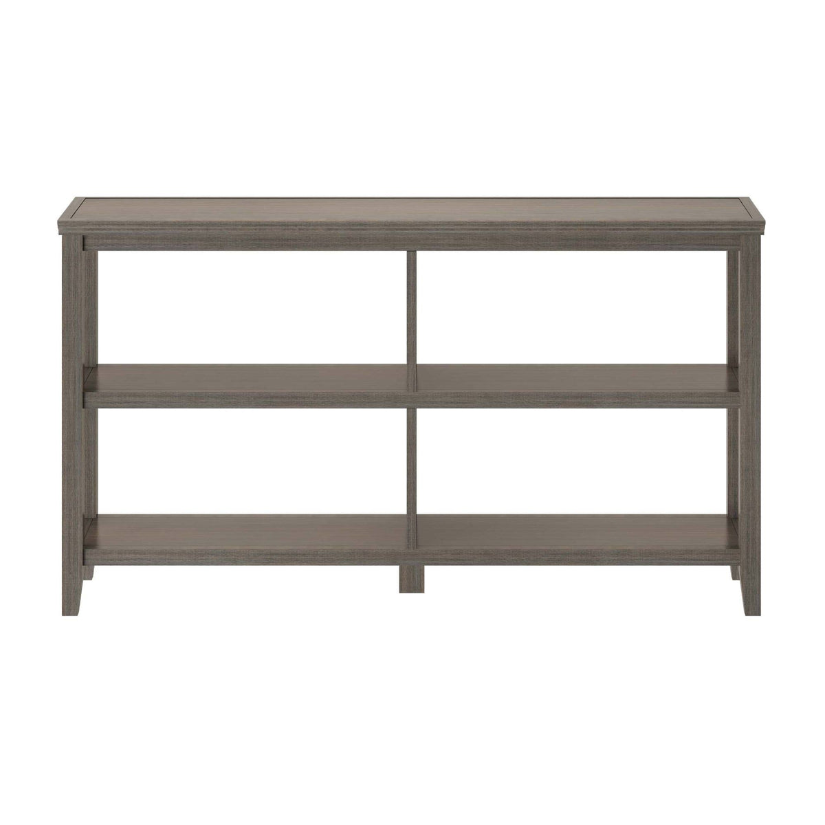 Washed Gray Solid 2-Tier Low Horizontal Bookcase T511