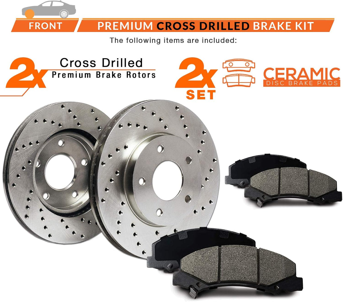 Max Brakes XD Rotors with Carbon Ceramic Pads A502