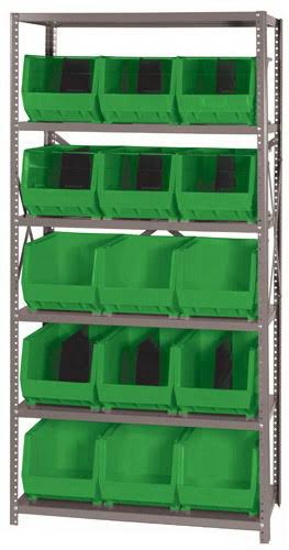 Black 15 Bins Bin Shelving Unit Z41953
