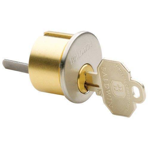Satin Brass and Brown Mortise Cylinder N490