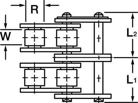 Roller Chain, Riveted, 10 ft. A293