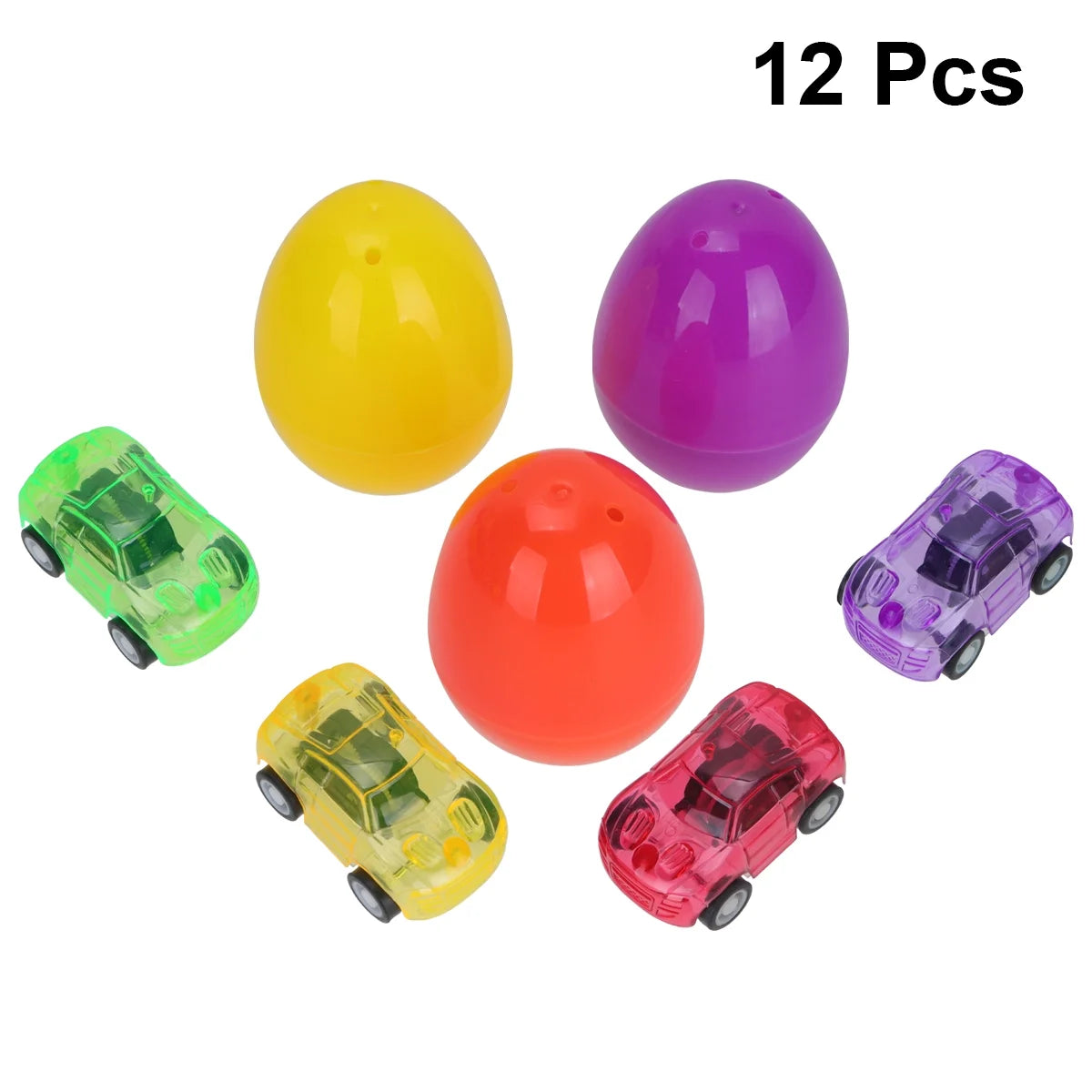 12 Set Easter Surprise Egg and Car Toy H2752
