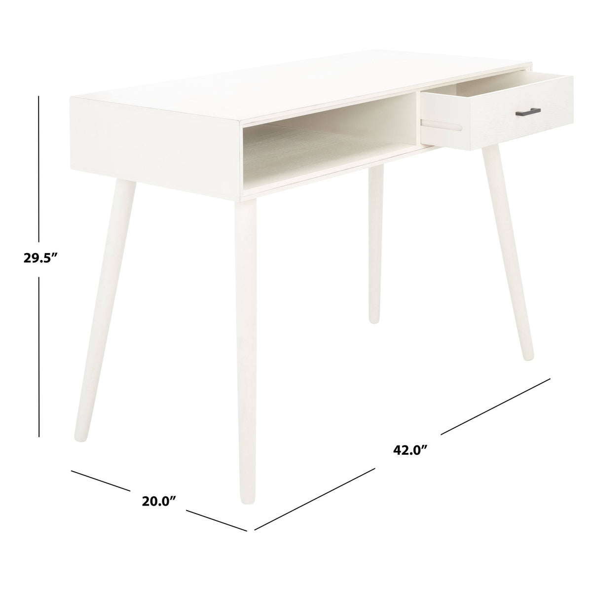 Distressed White 1 Drawer Writing Desk N9198