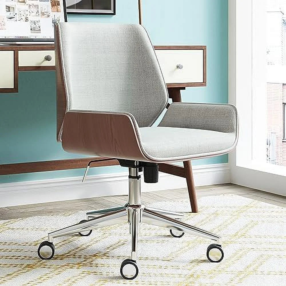 Gray Bentwood Home Office Desk Chairs Q856